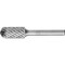 Pferd Carbide Bur - Cylind. radius end, OMNI cut - 1/2" x 1" x 1/4" Shank - SC-5 28001 - alternate 1